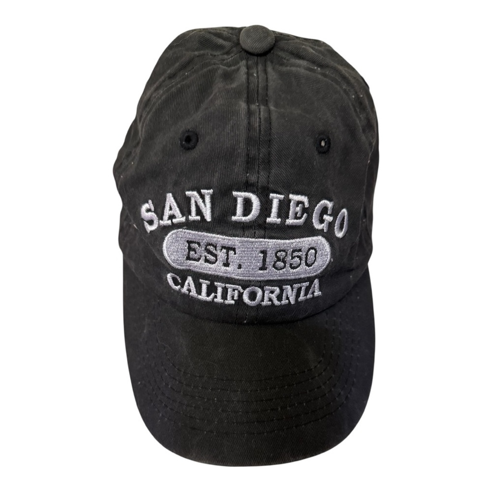 San Diego Embroidered Hat Adjustable Vintage Black Cap Great condition